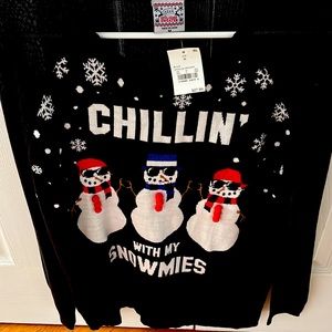 Size m black ugly Christmas sweater